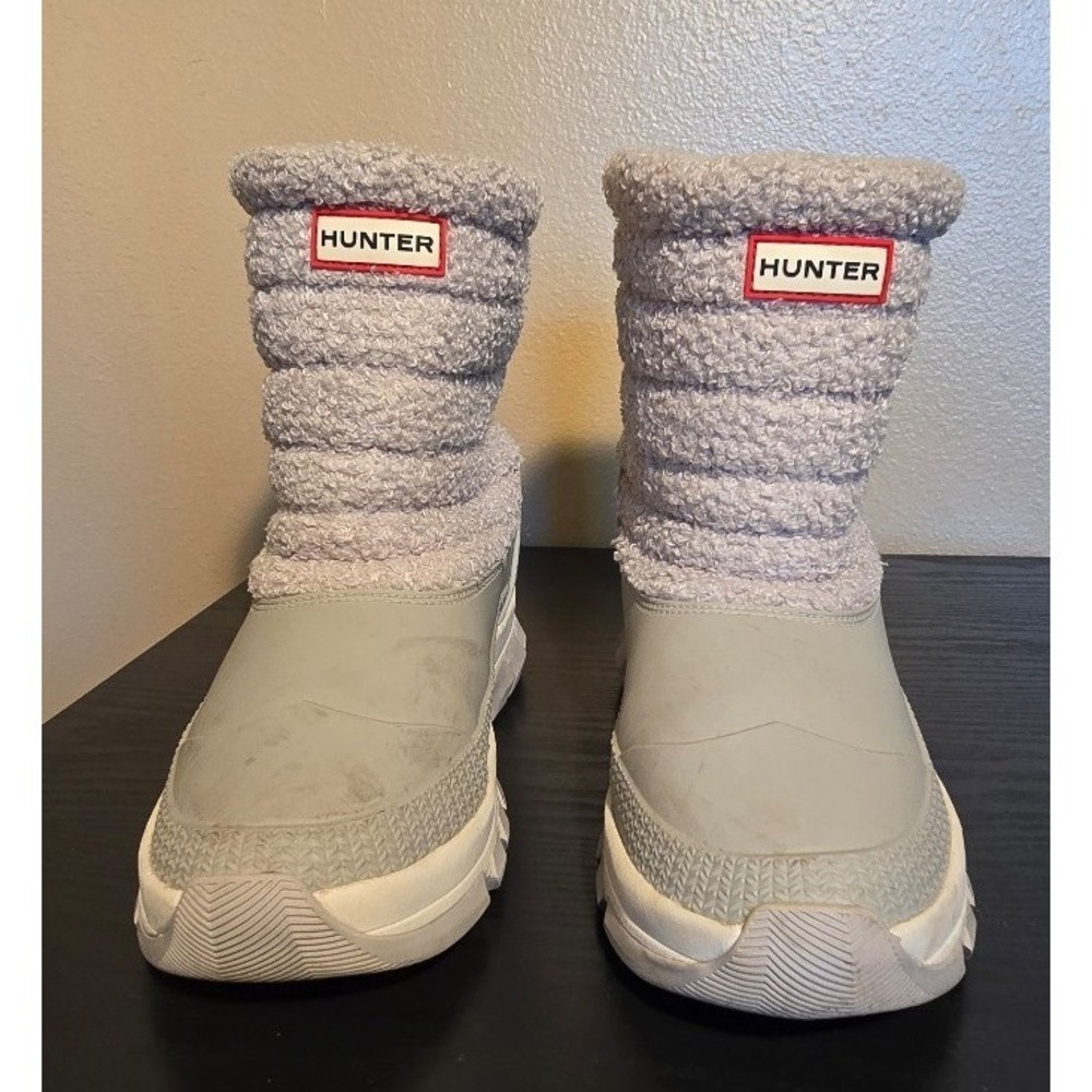 Hunter Sherpa Short Snow Boots women's size 8 in Frosted Grey‎ - Picture 4 of 6